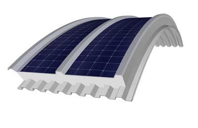 Pannelli coibentati per coperture con fotovoltaico integrato